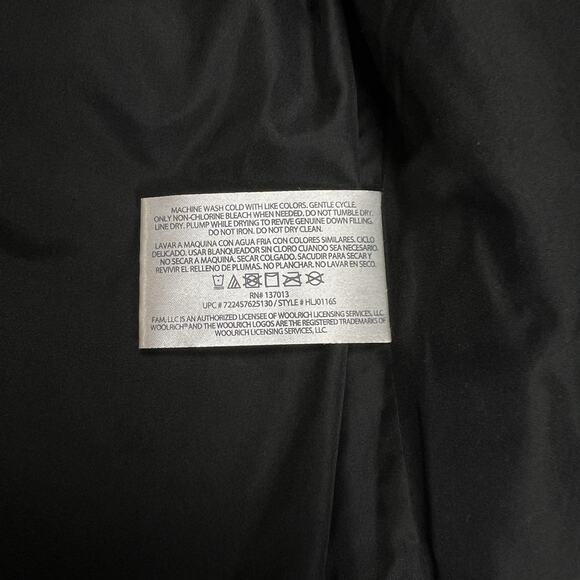 Woolrich Black Quilted Puffer Duck Down Filled Vest Jacket Womens Size Medium - Picture 7 of 10